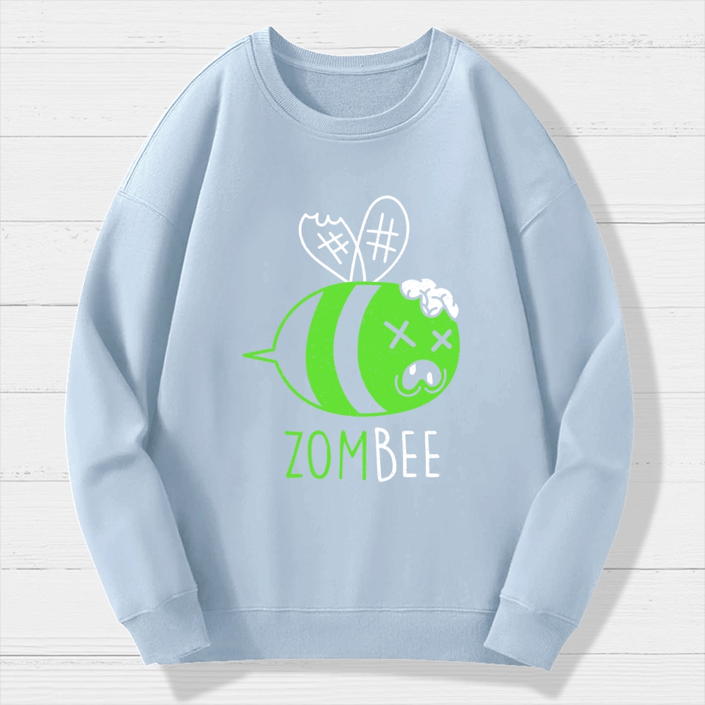 Zombie Funny Halloween Pun  Cotton Sweatshirt