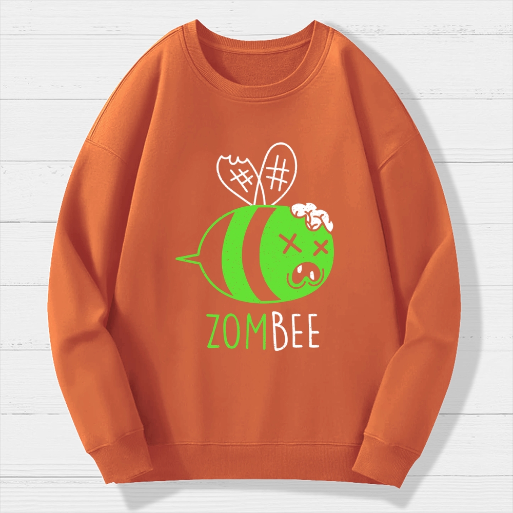 Zombie Funny Halloween Pun  Cotton Sweatshirt