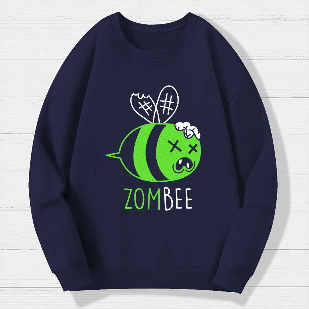 Zombie Funny Halloween Pun  Cotton Sweatshirt