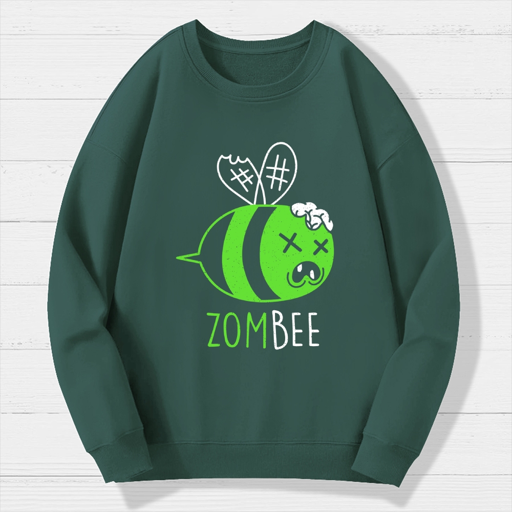 Zombie Funny Halloween Pun  Cotton Sweatshirt