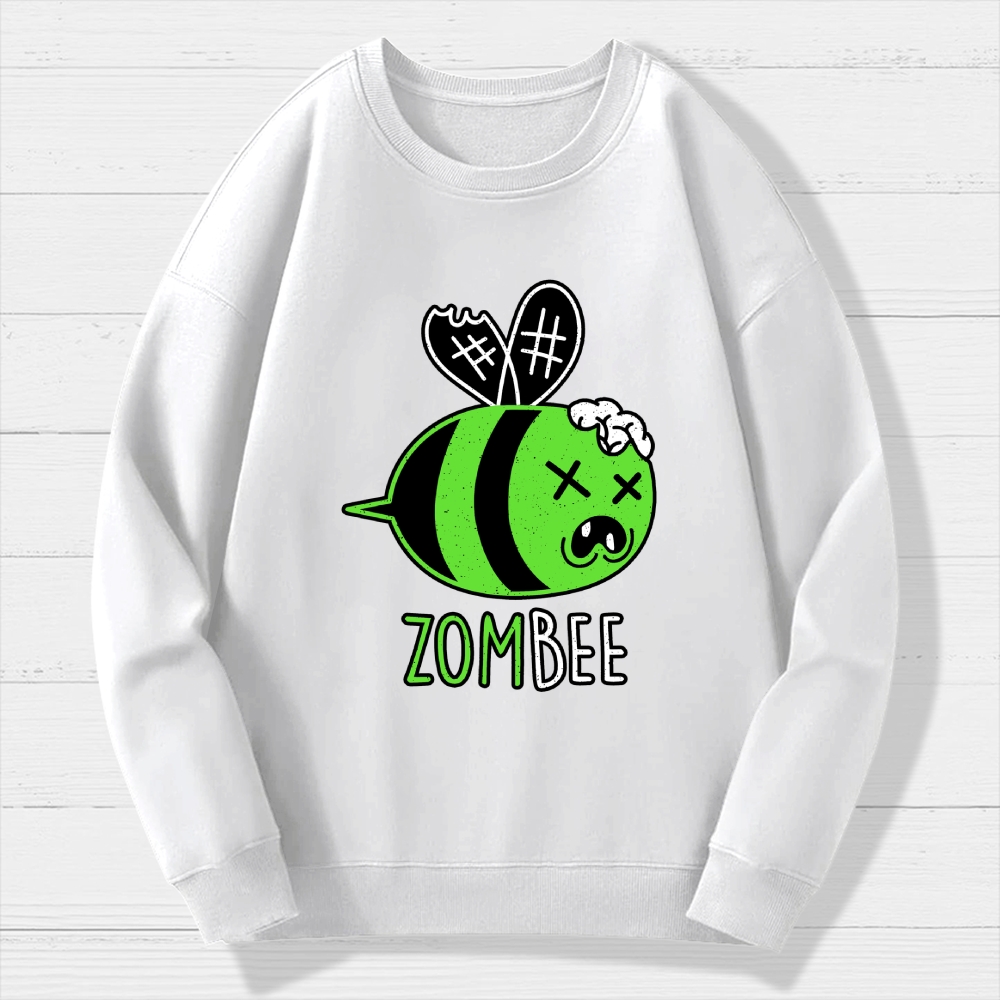 Zombie Funny Halloween Pun  Cotton Sweatshirt