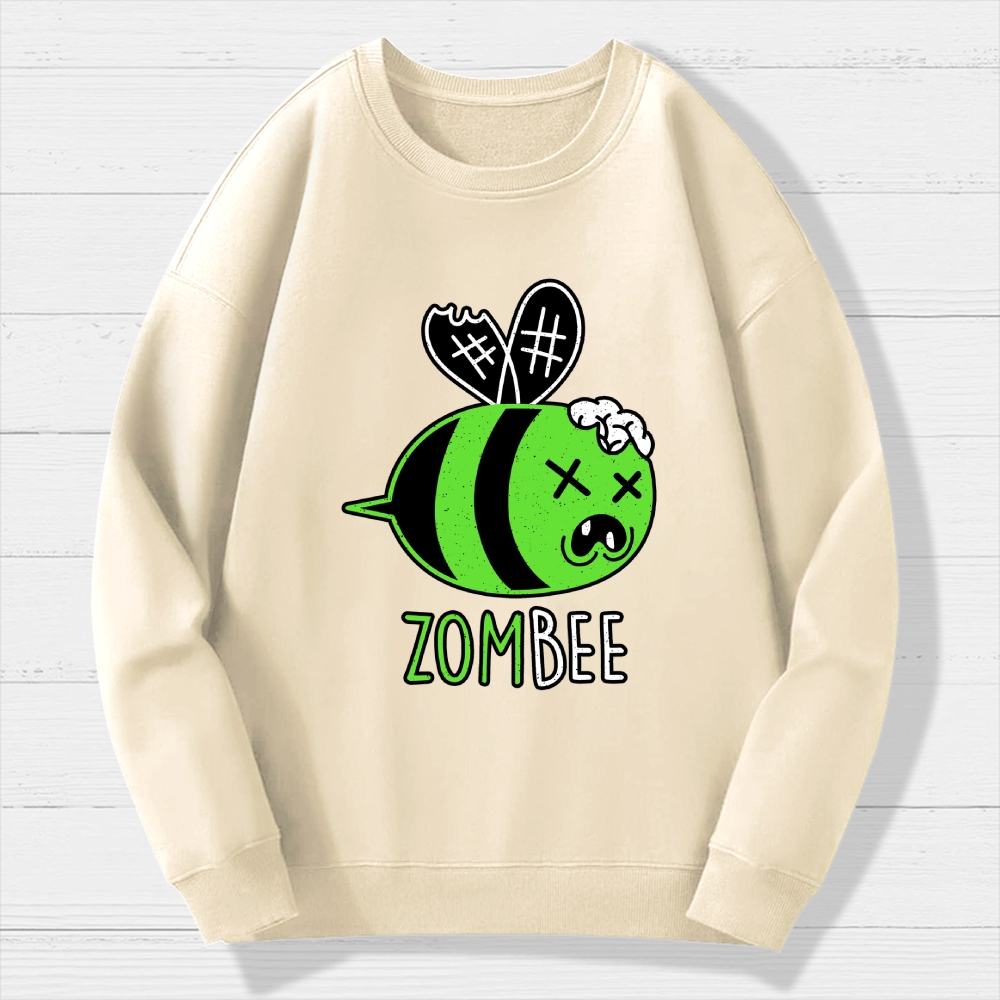 Zombie Funny Halloween Pun  Cotton Sweatshirt