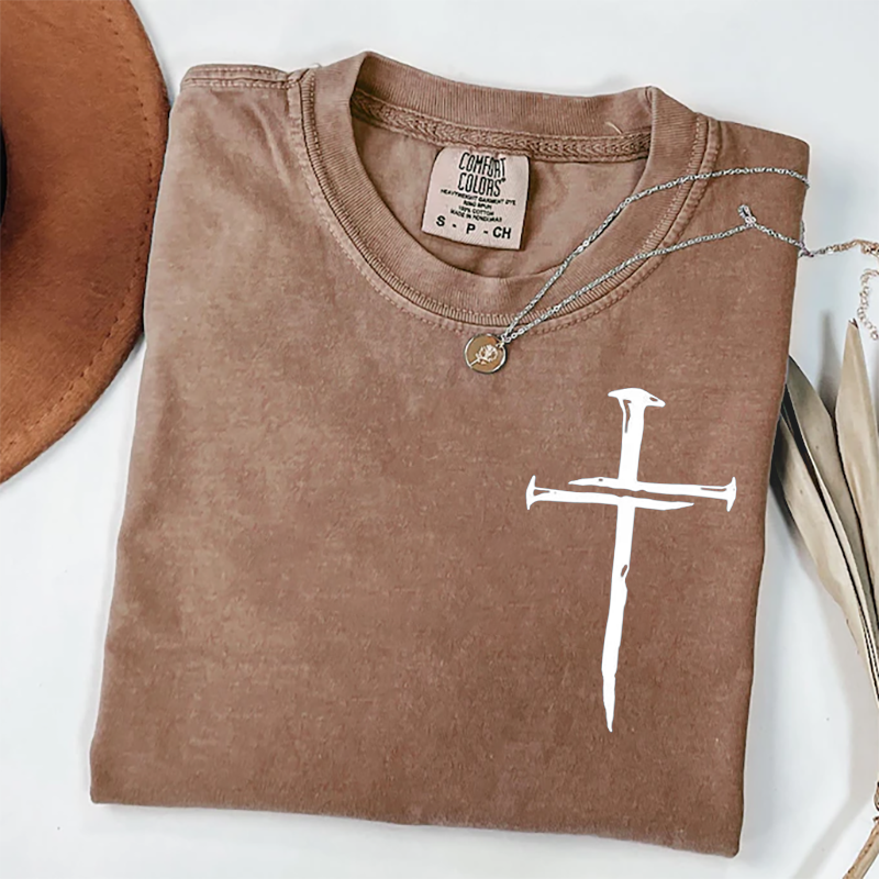 Comfort Colors Faith Cross T-shirt-Teevibe