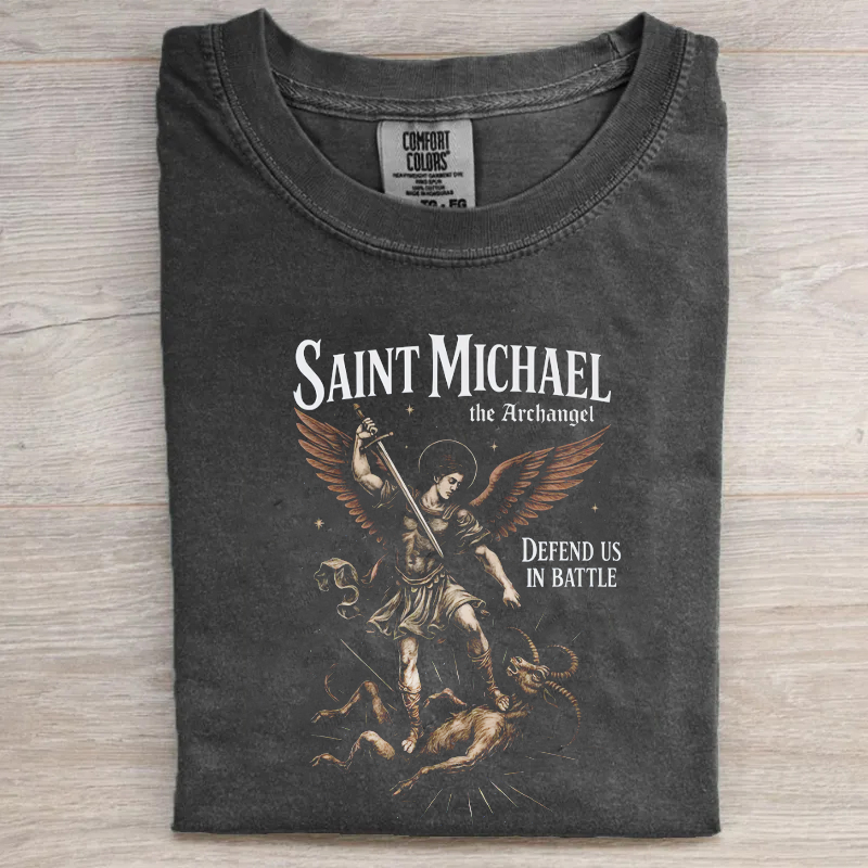 The Archangel Defend Us in Battle T-shirt-Teevibe