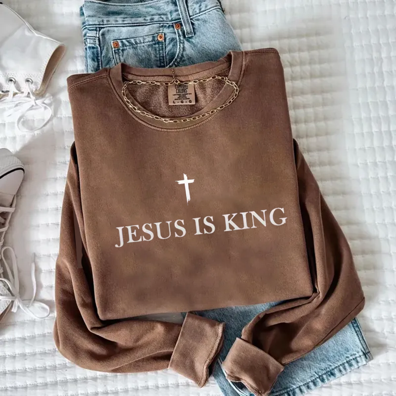 Jesus is King Sweatshirt-Teevibe