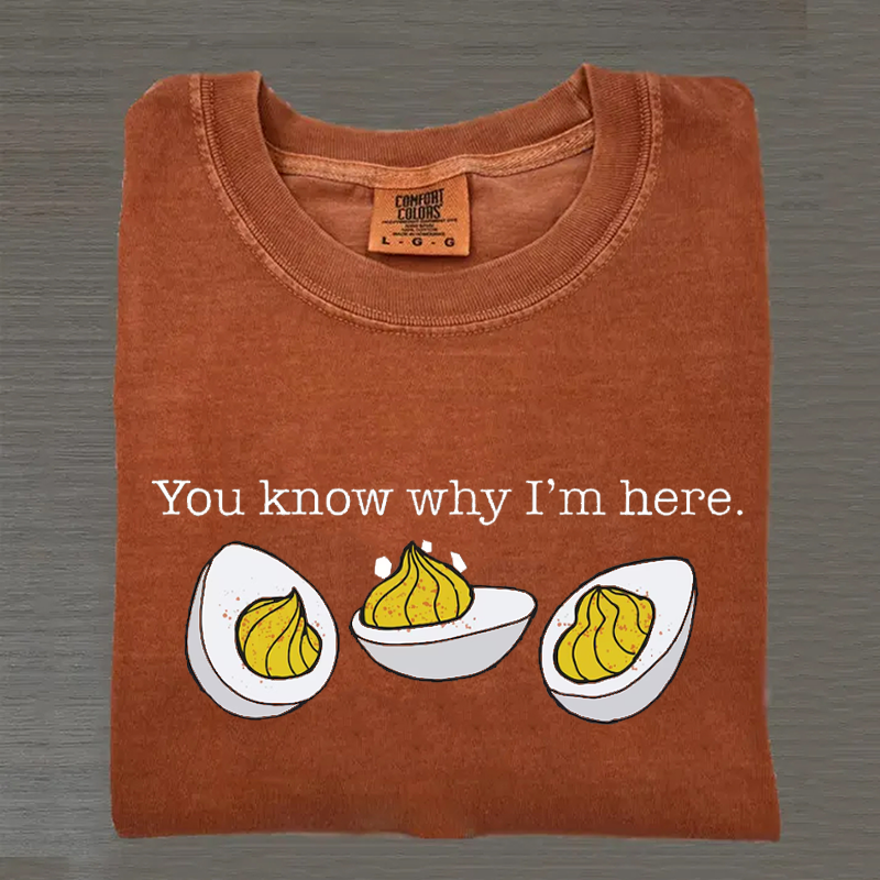 Comfort Colors You Know Why I'm Here T-shirt-Teevibe