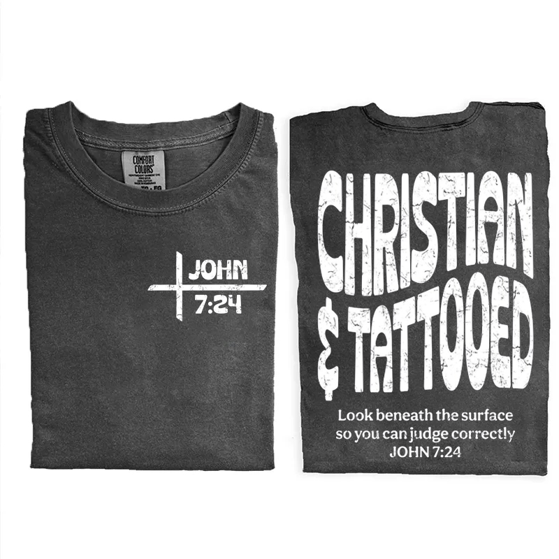 Comfort Colors Christian and Tattooed T-shirt-Teevibe