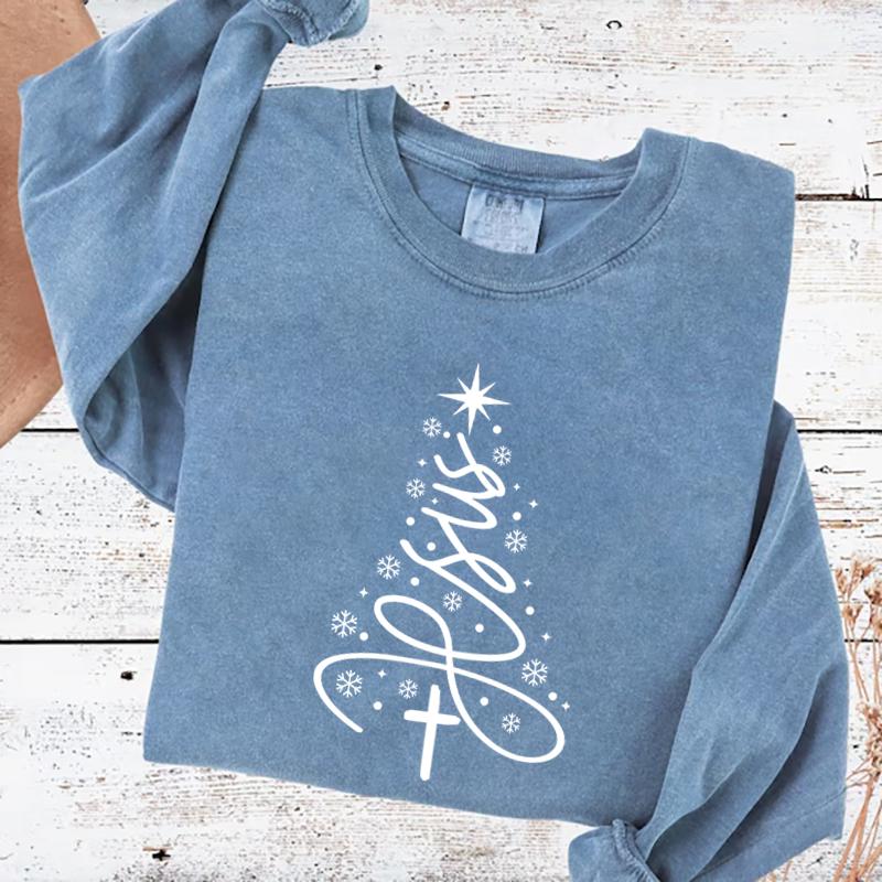 Christian Christmas Tree Sweatshirt-Teevibe