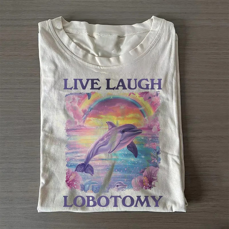 live laugh lobotomy T-shirt-Teevibe