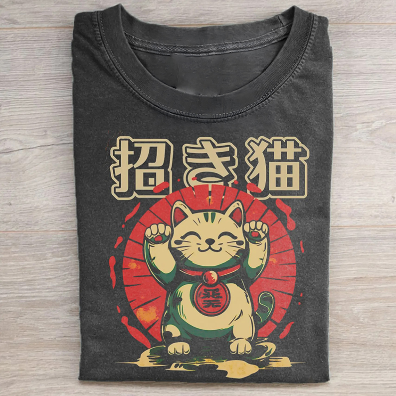 Maneki neko T-shirt-Teevibe