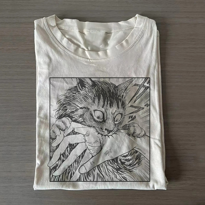 Cat Bite T-shirt-Teevibe