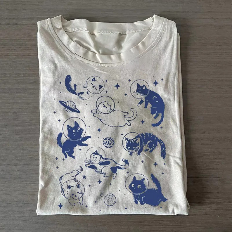 Cats in Space T-shirt-Teevibe