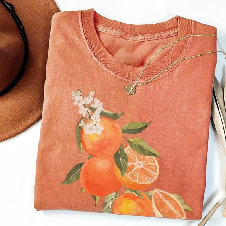 Vintage Orange T-shirt-Teevibe