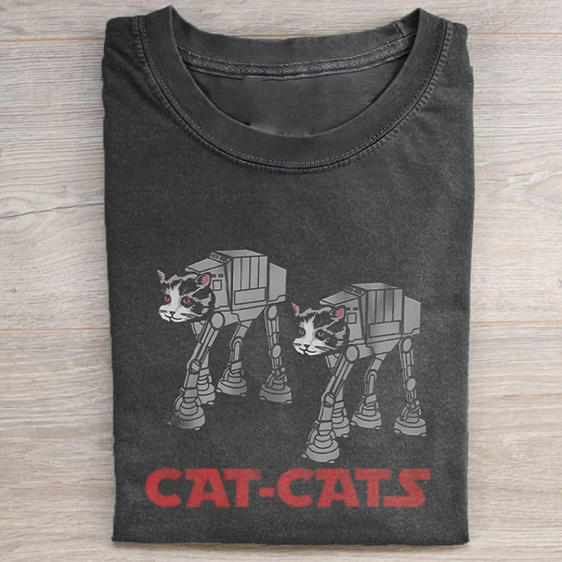 Walking Robot Cat T-shirt-Teevibe