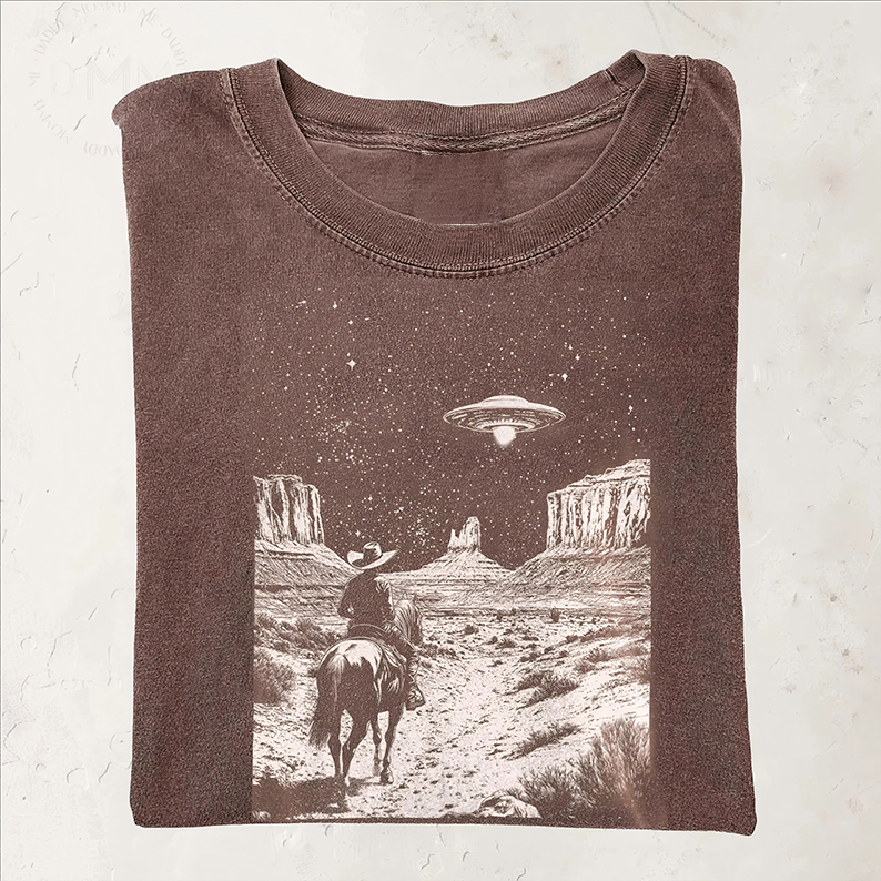UFO Cowboy T-shirt-Teevibe