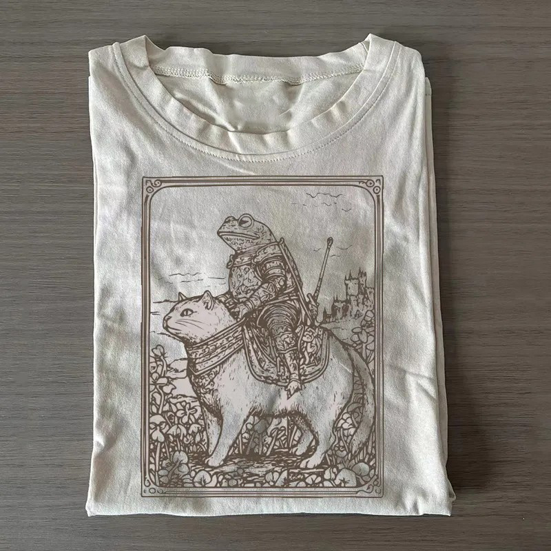 Frog on Cat T-shirt-Teevibe
