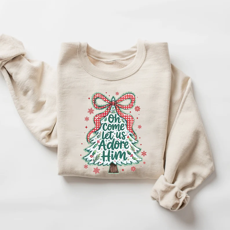Oh Come Let Us Adore Him Sweatshirt-Teevibe