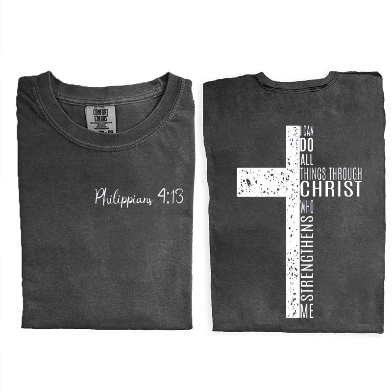Philippians 4:13 Christian T-shirt-Teevibe