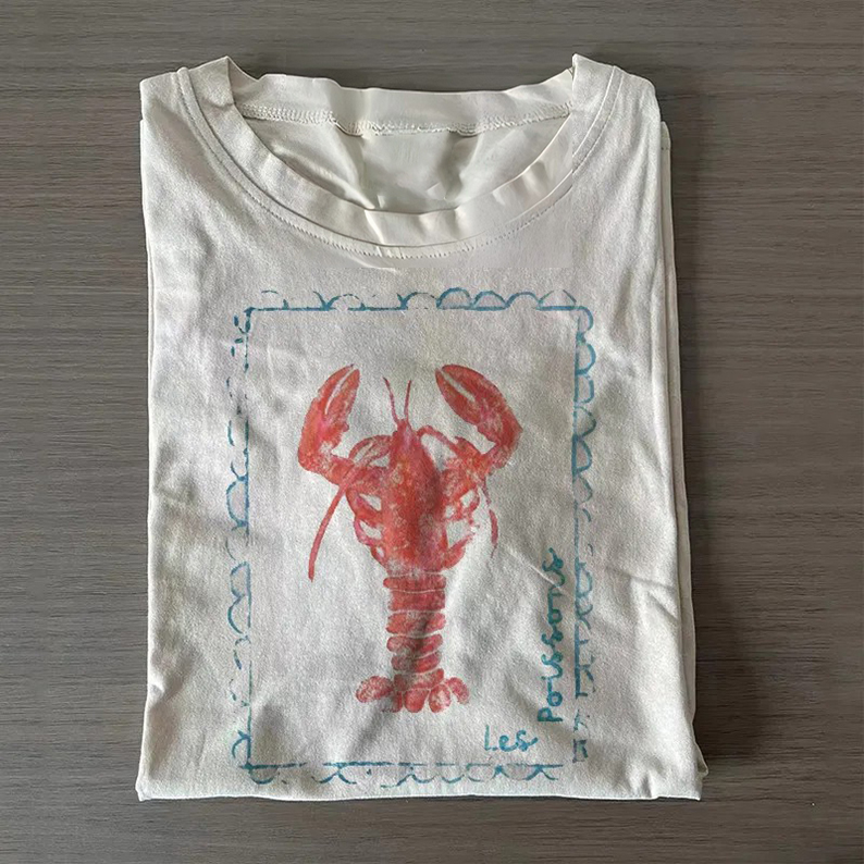 Lobster Graphic T-shirt-Teevibe