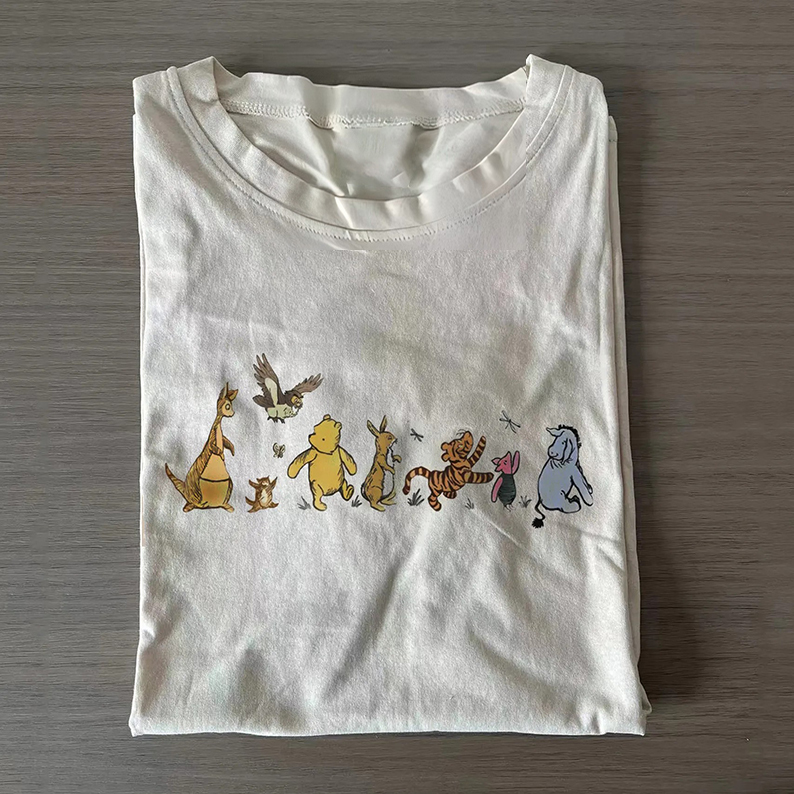 Retro Pooh And Friends T-shirt-Teevibe