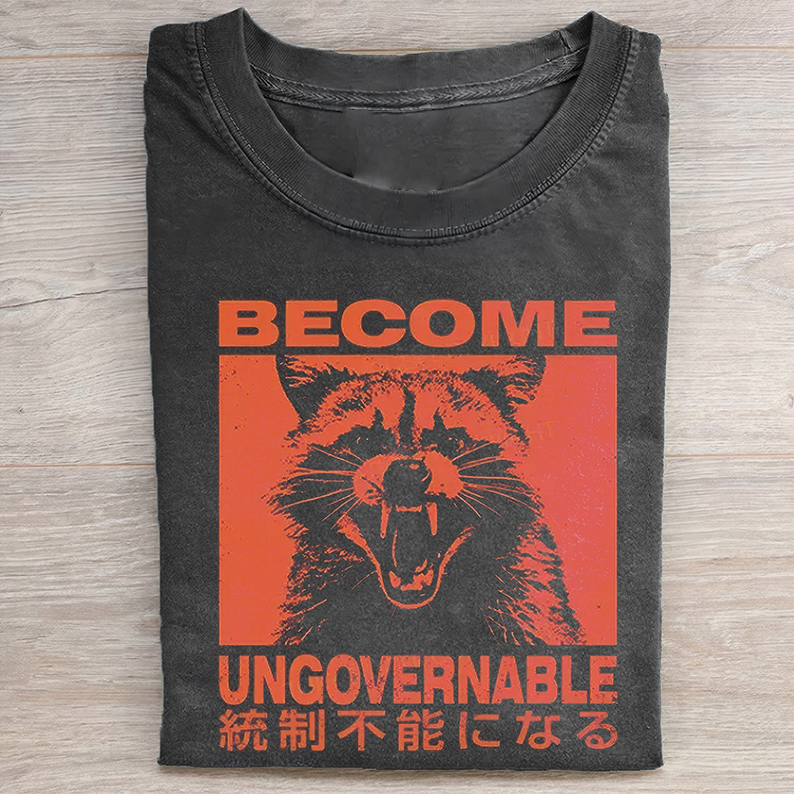Ungovernable Raccoon T-shirt-Teevibe