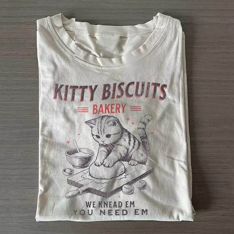 Cat Biscuit T-shirt-Teevibe
