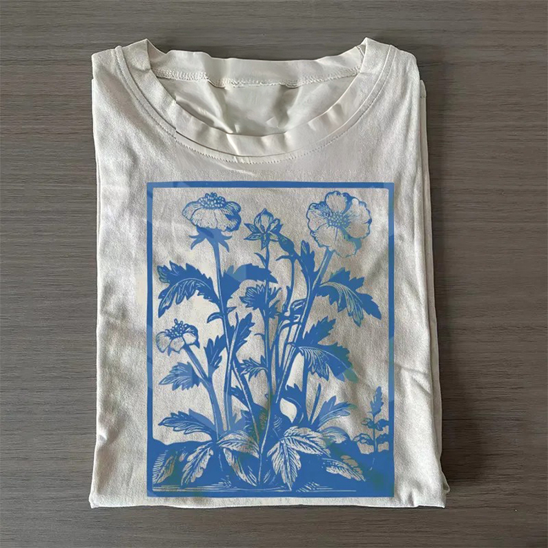 Vintage Wildflowers Graphic T-shirt-Teevibe