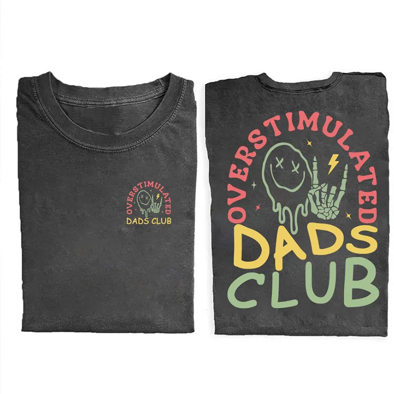 Overstimulated Dads Club T-shirt-Teevibe