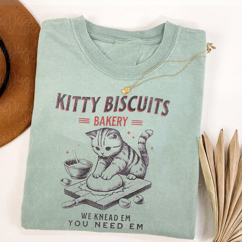Cat Biscuit T-shirt-Teevibe
