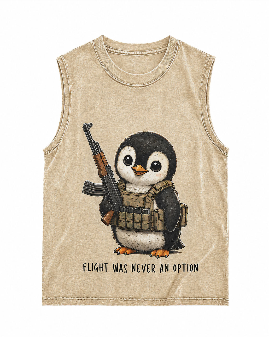 Flight Never An Option Tactical Penguin Graphic Tank-Teevibe