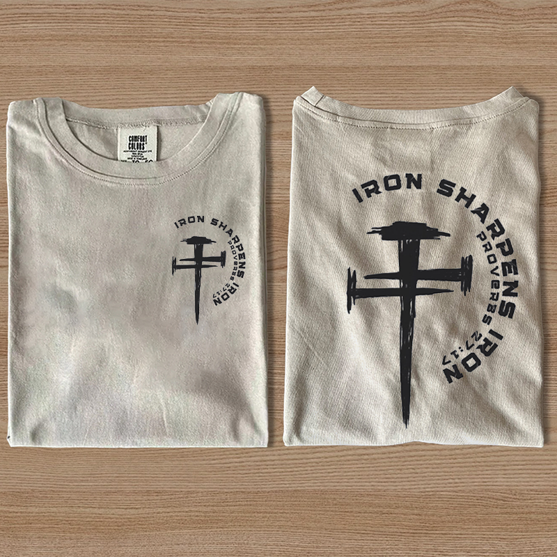 Iron Sharpens Iron Christian Gym T-shirt-Teevibe