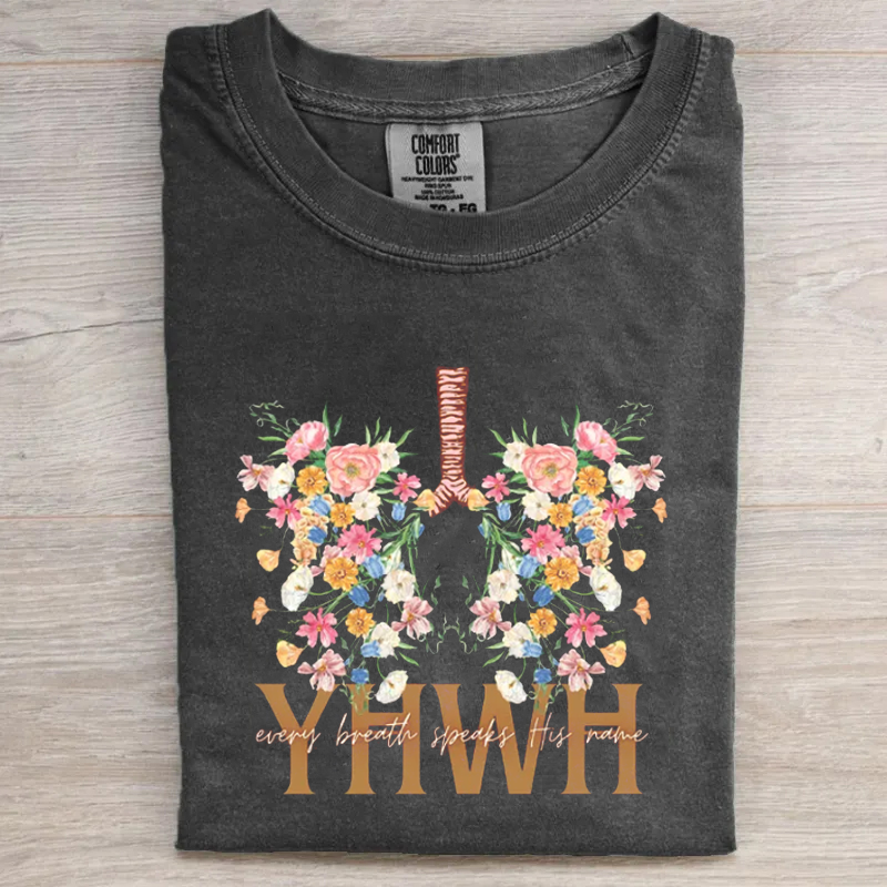YHWH Floral Christian T-shirt-Teevibe