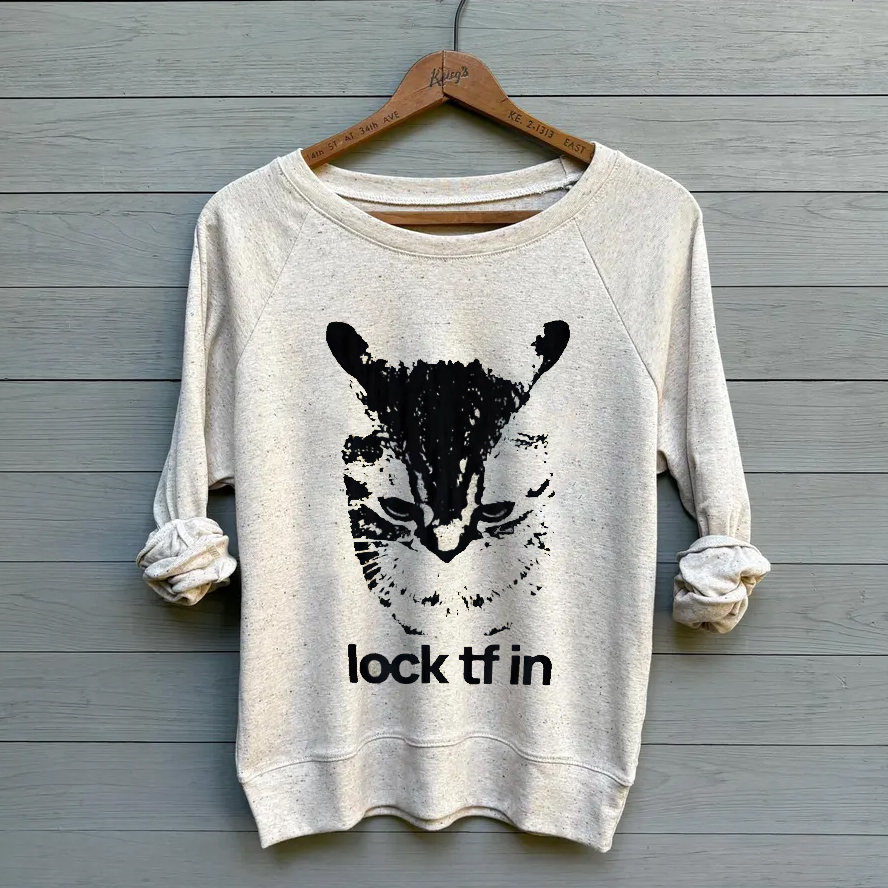 Lock TF In Cat Sweatshirt-Teevibe