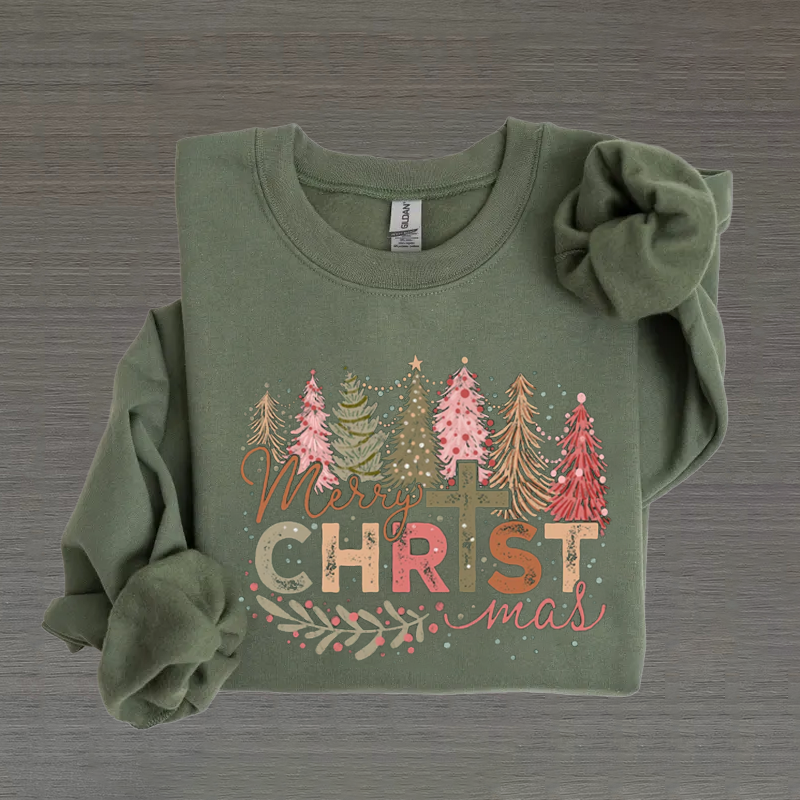 Jesus Merry Christmas Sweatshirt-Teevibe