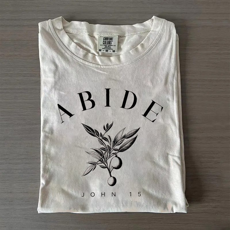 Abide Christian Comfort Colors T-shirt-Teevibe