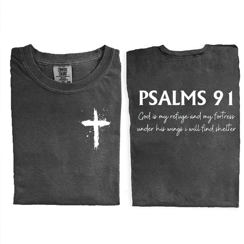 Psalm 91 Bible Verse T-shirt-Teevibe