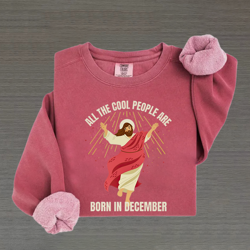 All The Cool Perple Are Born In December Sweatshirt-Teevibe