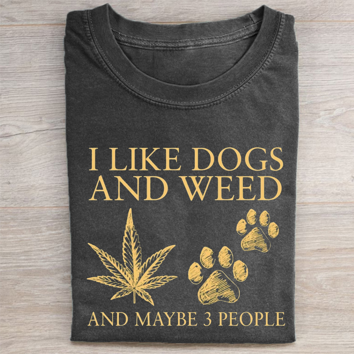 I Like Dogs And Weed T-shirt-Teevibe