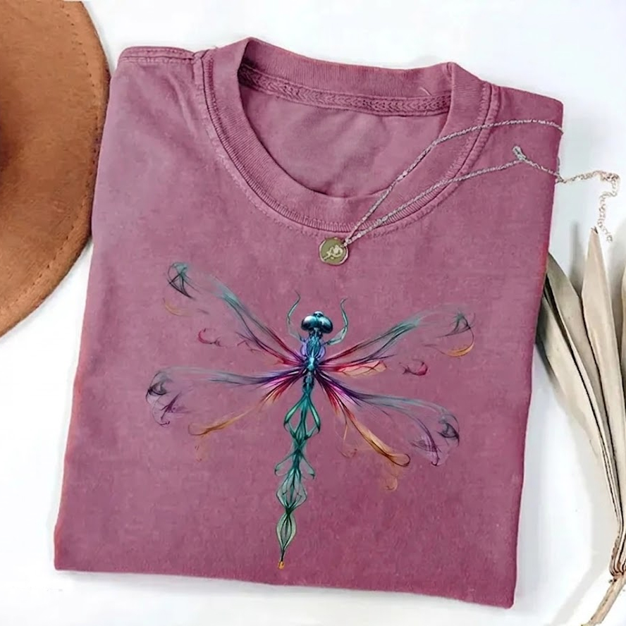 Bright Golden Dragonfly T-shirt-Teevibe