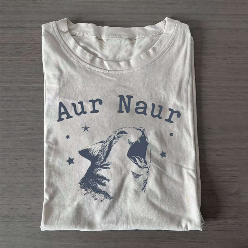 Aur Naur Cat T-shirt-Teevibe
