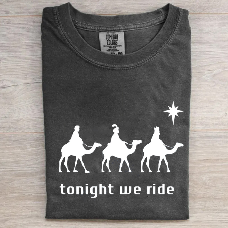 Tonight We Ride Christmas T-shirt-Teevibe