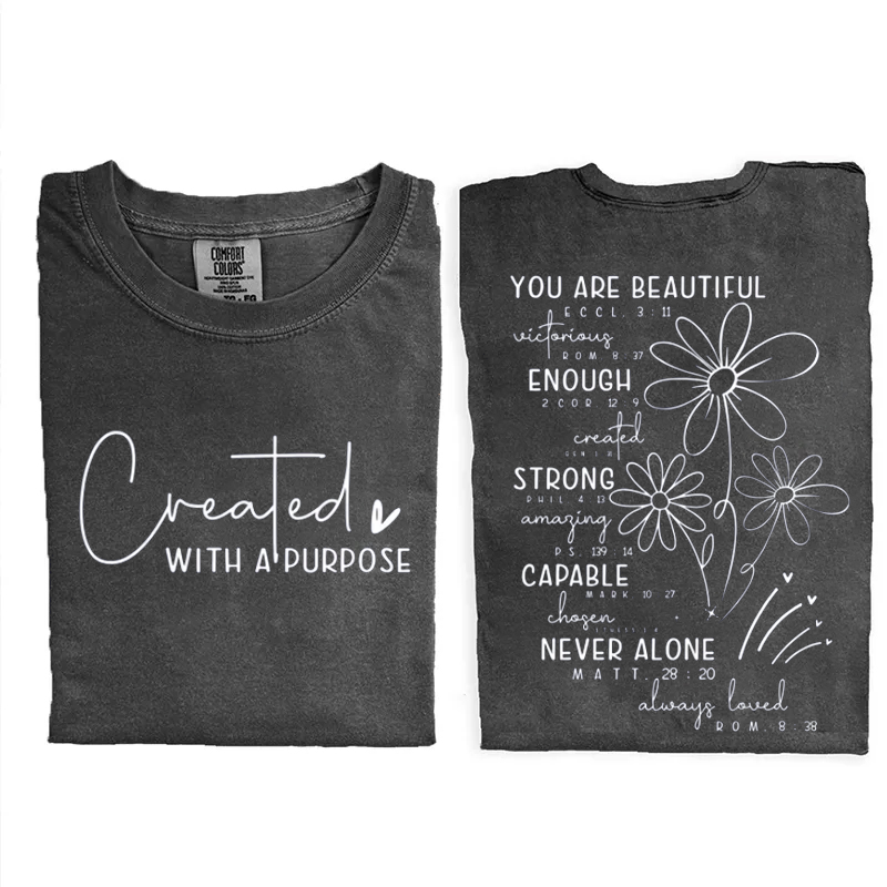 Created With A Purpose T-shirt-Teevibe