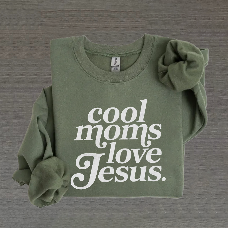 Cool Moms love jesus Sweatshirt-Teevibe
