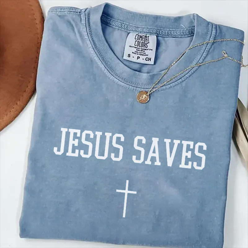 Comfort Colors Jesus Saves T-shirt-Teevibe