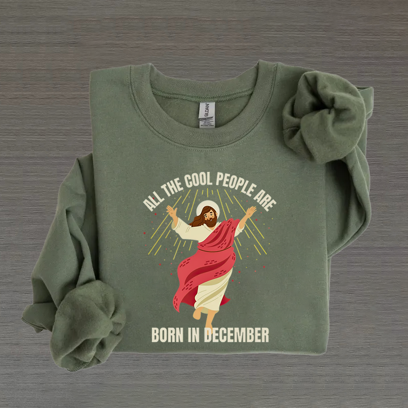 All The Cool Perple Are Born In December Sweatshirt-Teevibe