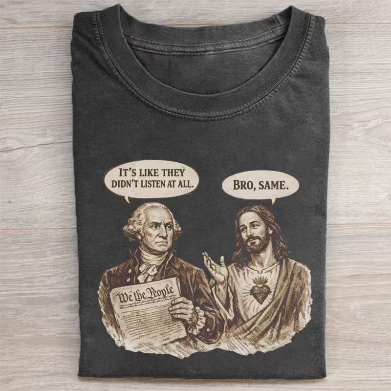George Washington And Jesus T-shirt-Teevibe