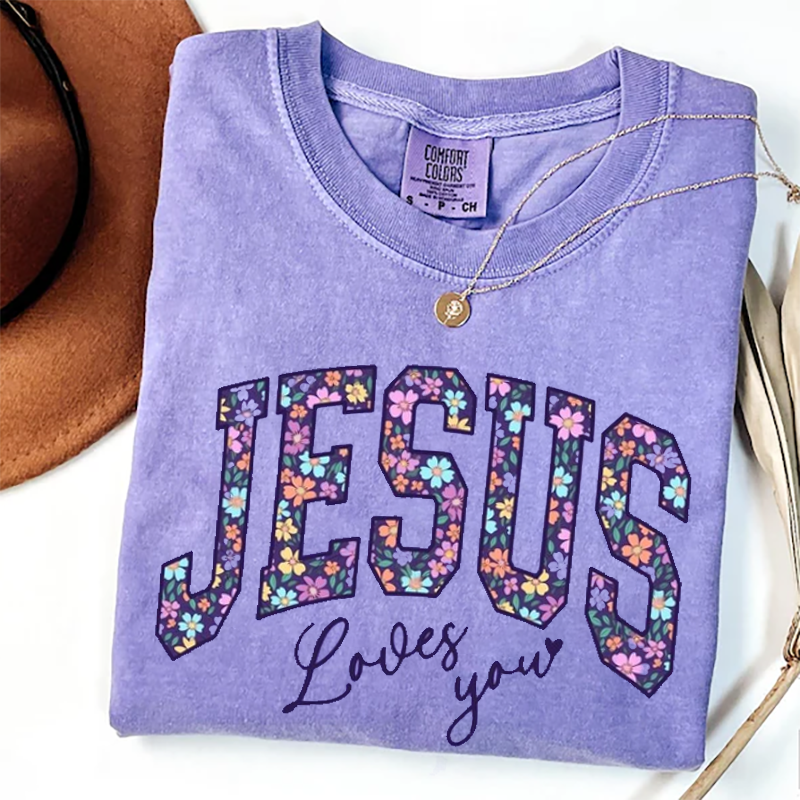 Comfort Colors Jesus Loves You T-shirt-Teevibe