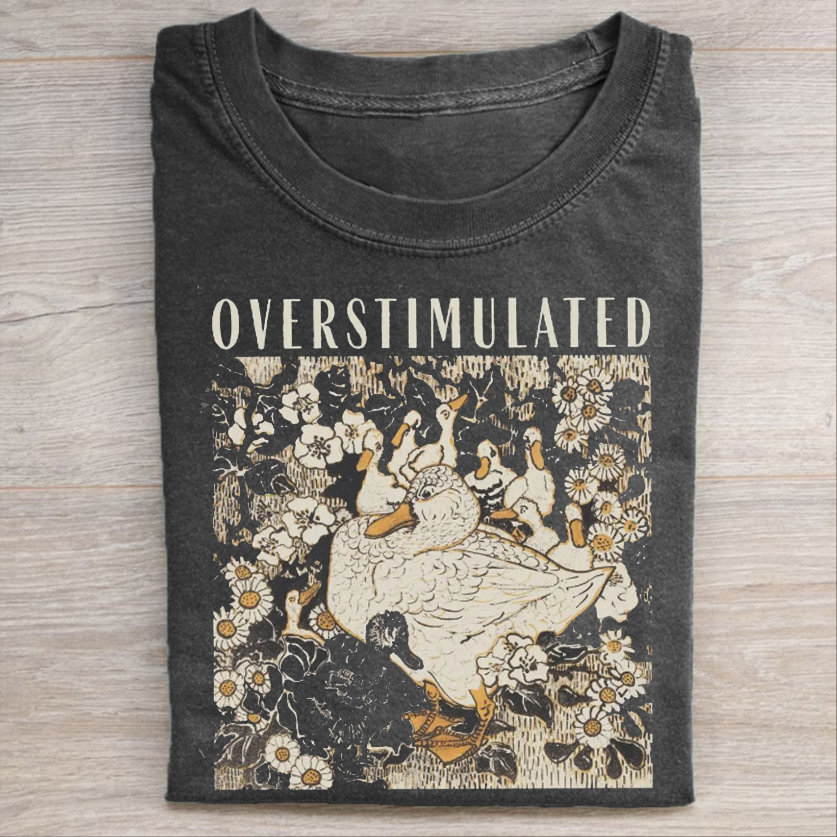Overstimulated Mama Duck T-shirt-Teevibe