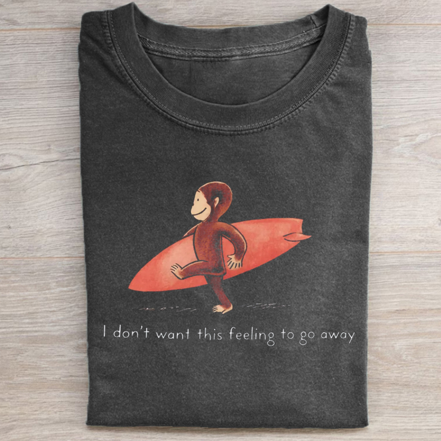 Vintage Surfer Monkey T-shirt-Teevibe