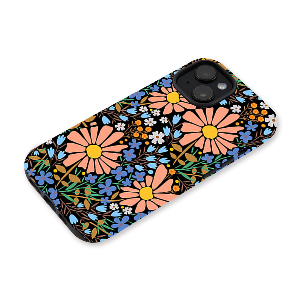 Boho Flower Christian Washed Phone Case-Teevibe